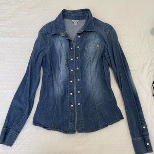 GUESS Denim Button Down Shirt